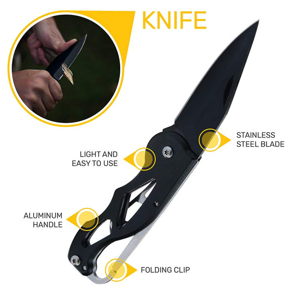 Oak Dweller Emergency Survival Kit 14 in 1, EDC Survival Gear Tool with Fire Starter, Tactical Pen, Flashlight, for Camping, Hiking, any Outdoor Adventure or Wilderness, Best Gifts for Men Husband Dad