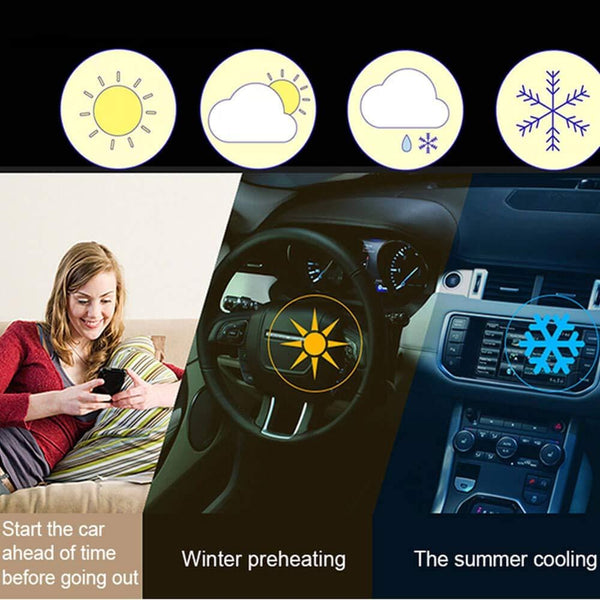 Universal Remote Start For Car Engine Keyless Entry PKE Automatic Central Locking/unlock Door,Car Alarm System with Shock Sensor ,80-100M Control Remote Car Starter