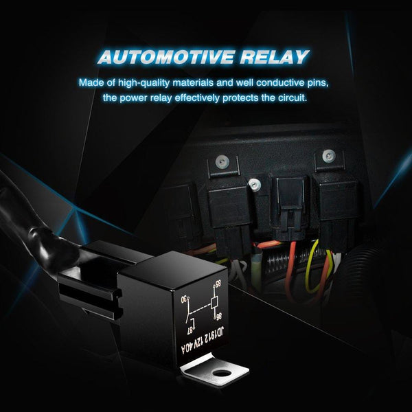 Nilight LED Light Bar Wiring Harness Kit 12V On Off Switch Power Relay Blade Fuse for Off Road Lights LED Work Light,2 years Warranty