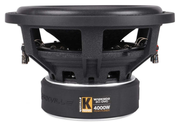 Rockville W12K9D2 12" 4000w Car Audio Subwoofer Dual 2-Ohm Sub CEA Compliant