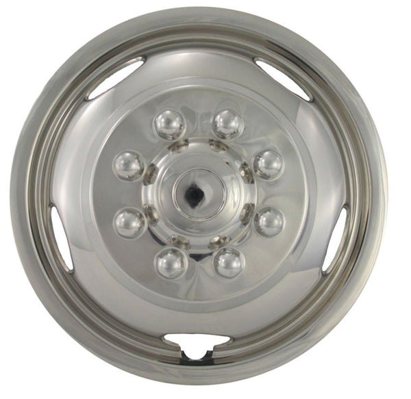 OxGord Wheel Simulators 17" Dually for 03-19 Dodge Ram 3500 (Pack of 4) 304L Stainless Steel 17 Inch Wheels Simulator - Truck Accessories Best for Pick-up Trucks Hub Caps Rim Skin Chrome Cover Parts