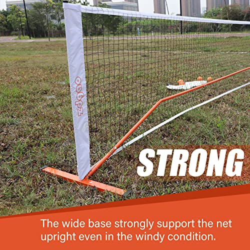 Portable Pickleball Net Set with 4 Pickleball Paddles, Professional Pickleball Net, 4 Outdoor Pickleballs and Carry Bag, Official Regulation Size Pickleball Net, Weather Resistance Strong Steel Frame