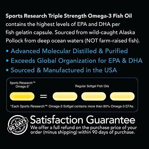 Omega-3 Wild Alaskan Fish Oil (1250mg per Capsule) with Triglyceride EPA & DHA | Heart, Brain & Joint Support | IFOS 5 Star Certified, Non-GMO & Gluten Free (90 Softgels)