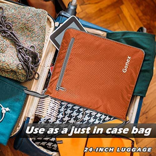 Gonex 80L Foldable Travel Duffle Bag for Luggage, Gym, Sport, Camping, Storage, Shopping Water Repellent & Tear Resistant Orange