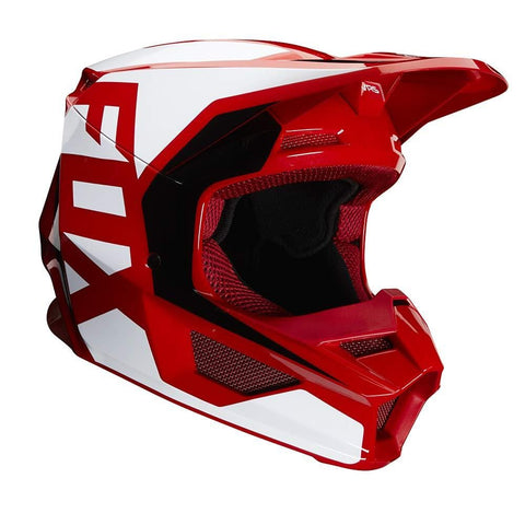 Fox Racing Prix Youth V1 Off-Road Motorcycle Helmet - Flame Red/Large