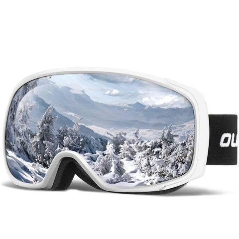 OlarHike Ski Snow Goggles for Men and Women, Anti-Fog Over Glasses Snowboard Goggles with UV Protection, Windproof Dual Lens Goggles for Skiing & Skating & Outdoor Sport, UV400