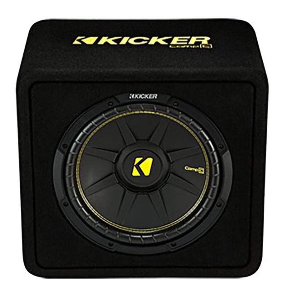 Kicker 44VCWC124 12" 600W Loaded Car Subwoofer + Enclosure + 1100W Amp + Amp Kit