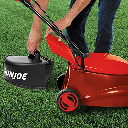 Sun Joe MJ401E-RED Mow Joe 14-Inch 12 Amp Electric Lawn Mower With Grass Bag, Red