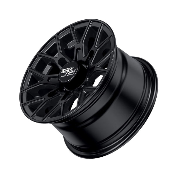 RockTrix RT104 14in ATV Wheels 4x156 Rims | 14x7 | 4+3 Offset | Includes 3/8x24 Spline Lug nuts | Compatible with Many Polaris Sportsman RZR Ranger UTV | 4/156 | Set of 4