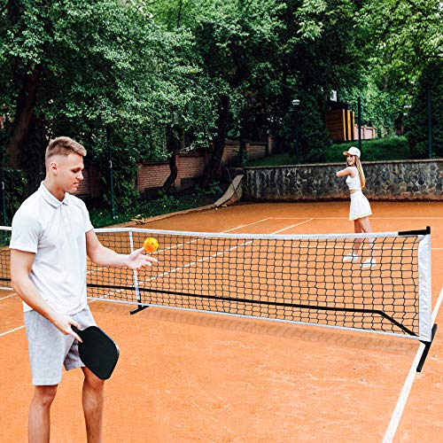 ZENY Portable Pickleball Net Set System with Metal Frame Stand and Regulation Size Net Including Carrying Bag Indoor Outdoor Game