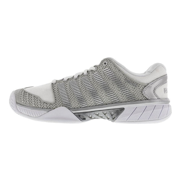 K-Swiss Women's Hypercourt Express Tennis Shoe (White/Silver, 10 M US) [product _type] K-Swiss - Ultra Pickleball - The Pickleball Paddle MegaStore