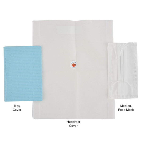 Sani-Fly Seat Sanitation Travel Kit OCD Cleaning Kit for Planes, Trains & Automobiles with Disinfecting, Sanitizing & Hygiene Wipes, Eye Mask, Neck Pillow, Tray & Headrest Covers, Rubber Gloves & More