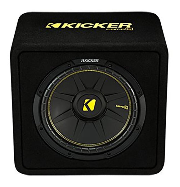 Kicker 44VCWC124 12" 600W Loaded Car Subwoofer + Enclosure + 1100W Amp + Amp Kit