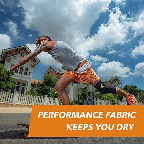 CopperJoint Copper-Infused Compression Knee Sleeve, Promotes Increased Blood Flow to The Knee While Supporting Tendons & Ligaments for All Lifestyles, Single Sleeve (Medium)
