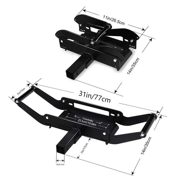 ORCISH Bumper Hitch Receiver Winch Mount Mounting Plate - 15000 Lb Capacity ...