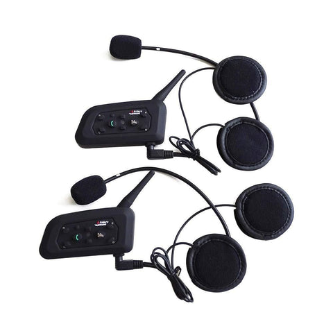 Motorcycle Intercom Bluetooth Helmet Headset ESoku V6 BT 1200 Meter Full Duplex Motobike Wireless Headphone 6 Riders Communicator Talk for Skiing Motorbike Camping (2 Sets)