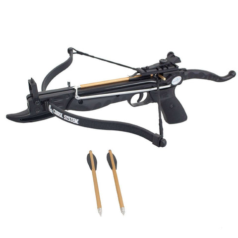 Prophecy 80 Pound Self-Cocking Pistol Crossbow with Cobra System Limb and 3 Arrows