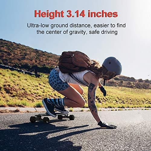 teamgee H5 37" Electric Skateboard with UL Certification E503354, 22 MPH Top Speed, 760W Dual Motor, 11 Miles Range, 14.5 Lbs, 10 Layers Maple Longboard with Wireless Remote Control