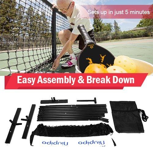 Pickleball Net, Portable Pickleball Net Sets With Large Carry Case, Wind & Dirty Resistant Pickleball Net For Durable Using Professional Pickleball Net System Includes Metal Frame & Net in Carry Bag [product _type] niupipo - Ultra Pickleball - The Pickleball Paddle MegaStore