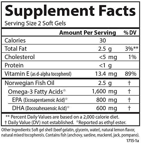 Carlson Elite Omega-3 Gems BONUS SIZE, Norwegian, 1,600 mg Omega-3s, 130 Soft Gels (40 Free!)Carlson - Elite Omega-3 Gems, 1600 mg Omega-3s, Healthy Heart, Brain Function & Vision Health, Wild Caught,