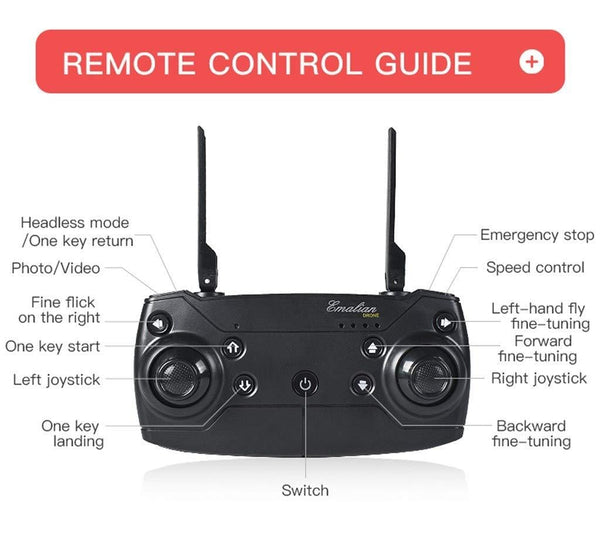 Ranoff GW106 WiFi FPV 720p Camera Headless Foldable Quadrocopter Long Flight Time Drone (B)