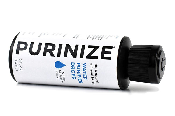 PURINIZE - The Best and Only Patented Natural Water Purifying Solution - Chemical Free Camping and Survival Water Purification (2 oz)