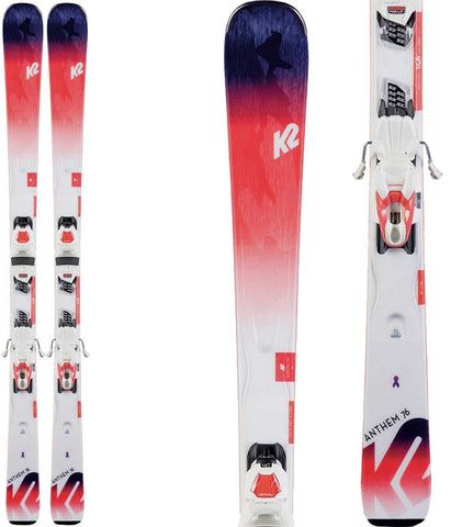K2 Anthem 76 Womens Skis with ERP 10 Quikclik Bindings 2020-149cm