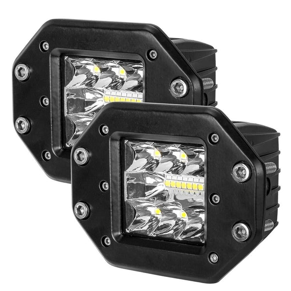 Led Light Bar 5 Inch Flush Mount BEAMCORN LED Pods Spot Flood Combo 39W Super Bright Fog Backup Driving Lights Off Road Lights for Trucks ATV UTV Jeep 4x4 Grill Bumper Mount