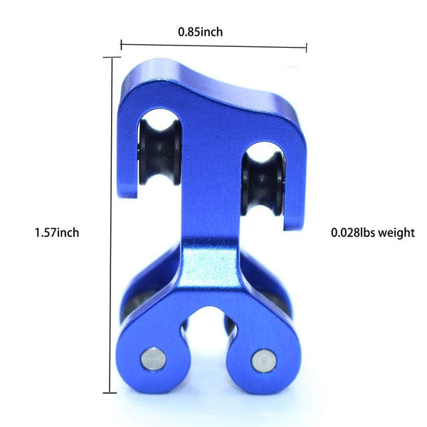 HRCHCG 3/8 inch Aluminum Compound Bow Cable Slide Archery Bow String Splitter Roller Glide Replacement Bowstring Separator Arrow Pulley (Blue)
