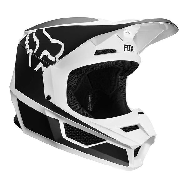 2019 Fox Racing V1 Przm Off-Road Motorcycle Helmet - Black/White / Large