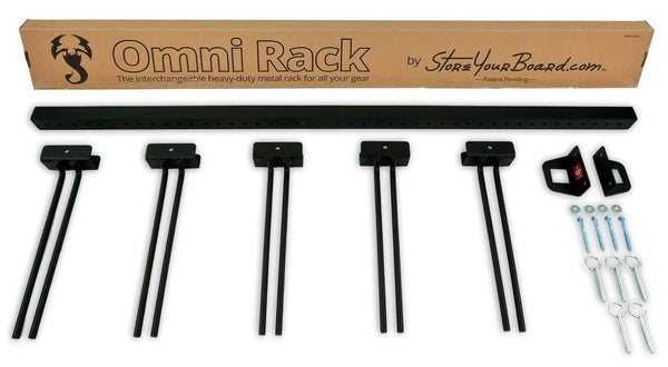 StoreYourBoard Omni Ski and Snowboard Wall Storage Rack, Holds 10 Pairs, Ski Wall Mount, Home and Garage Storage Hanger
