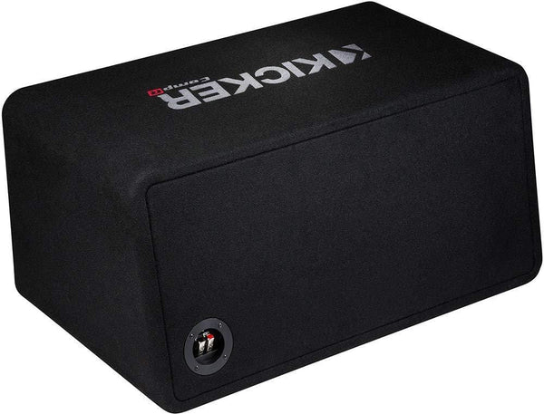 Kicker 10" 1600W 2-Ohm Vented Dual Loaded Car Enclosure Subwoofers | 43DCWR102