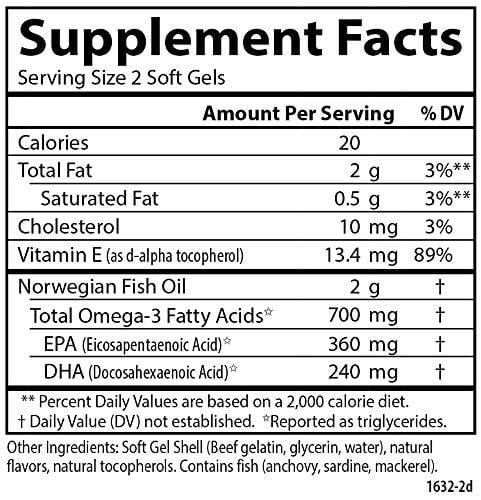 Carlson - The Very Finest Fish Oil, 700 mg Omega-3s, Norwegian, Sustainably Sourced, Lemon, 240 soft gels