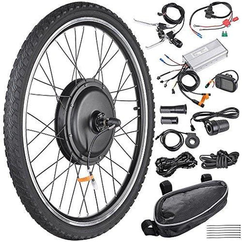 AW 26"x1.75" Front Wheel Electric Bicycle Motor Kit 48V 1000W Powerful Motor E-Bike Conversion w/LCD Display