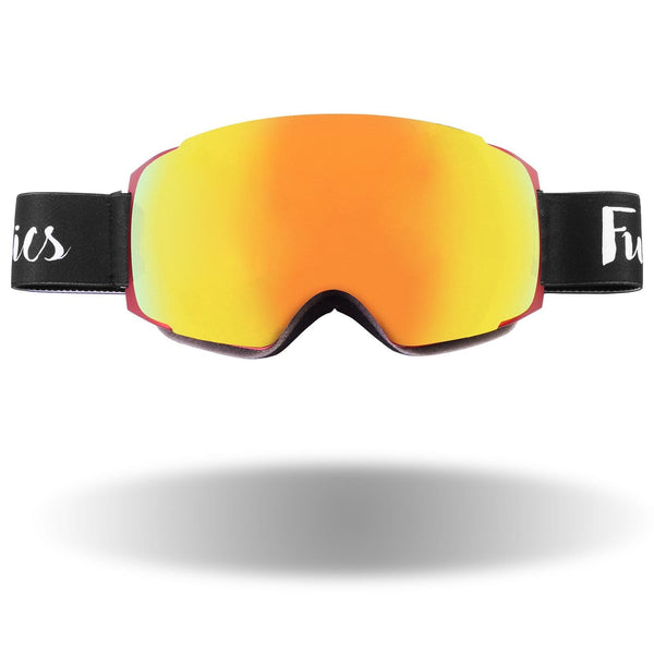 Fuel Optics High Performance Anti-Fog Ski and Snowboard Goggles with Magnetic Quick Change Lens | Helmet Compatible with Extra Long Adjustable Strap - Red