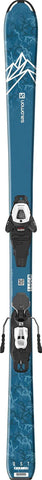 SALOMON QST Max Jr Medium Skis 140 w/L6 GW Bindings Kid's Sz 140cm Blue/White