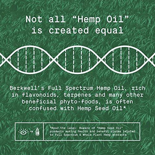Berkwell Pure Whole Hemp Extract Oil for Dogs - 500mg 2oz - Supports Mobility and Calmness - Authentic USA Made Human-Grade Ingredients