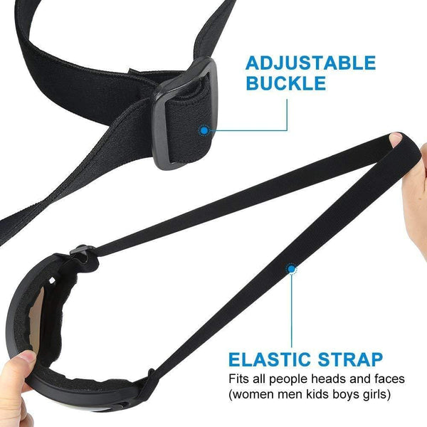 ELECOOL Ski Goggles 2 Packs, Multicolor Lenses Snow Goggles with Wind Dust UV 400 Protection for Women Men Kids Girls Boys Winter Snowboard Snowmobile Skiing (Black/Grey)