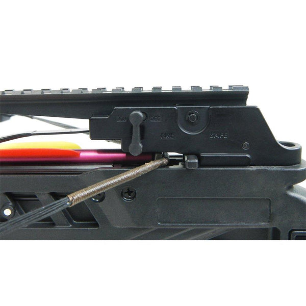 175 lb Black Hunting Crossbow Archery Bow +8 Arrows/Bolts +Rail Lube +Stringer +Rope Cocking Device 180 150 80 50 lbs