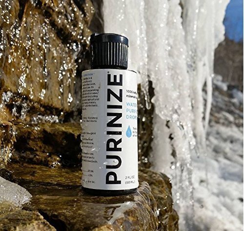 PURINIZE - The Best and Only Patented Natural Water Purifying Solution - Chemical Free Camping and Survival Water Purification (2 oz)