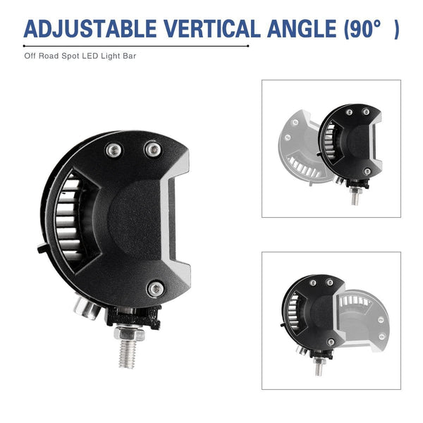 YITAMOTOR Led Light Bar 2PCS 4 inches 18W Square LED Work Light Bar Spot Led Pod light LED with Wiring Harness Waterproof for Jeep SUV Truck Car ATVs 4x4 4WD Boat Off road Driving Light 12V 24V