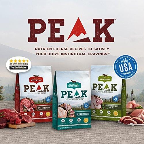Rachael Ray Nutrish PEAK Natural Grain Free Dry Dog Food, Open Range  with Beef, Venison & Lamb, 23 lbs
