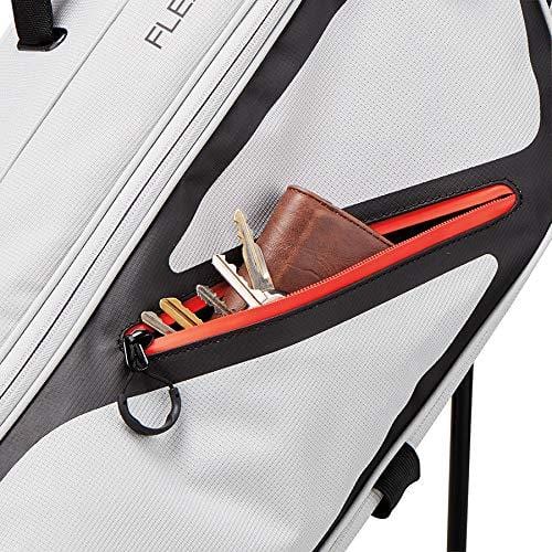 TaylorMade 2019 Flextech Lite Stand Golf Bag, Silver/Blood Orange