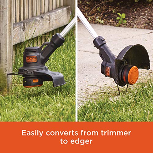 BLACK+DECKER LCC222 20V MAX Lithium String Trimmer/Edger, Sweeper Plus, 10"