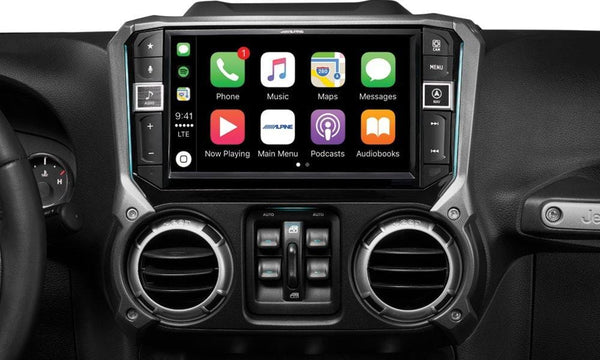 Alpine Electronics i209-WRA Mech-Less Restyle Dash System with Apple CarPlay & Android Auto for Jeep Wranglers, 9" (2011-2017)