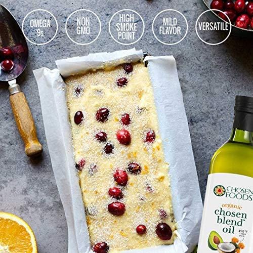 Chosen Foods Organic Chosen Blend Oil 1 L, Non-GMO for High-Heat Cooking, Baking, Frying, 490° F Smoke Point