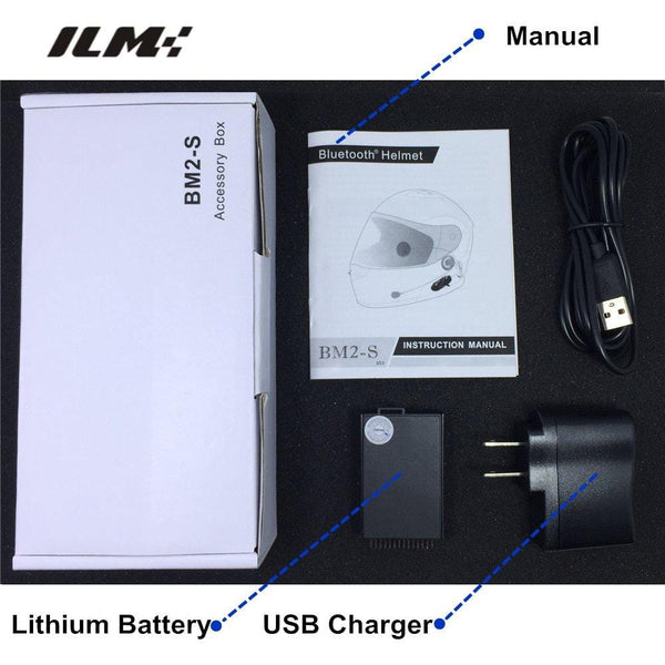 ILM Bluetooth Integrated Modular Flip up Full Face Motorcycle Helmet Sun Shield Mp3 Intercom (XL, MATTE BLACK)