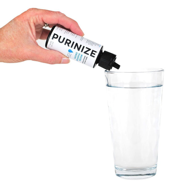 PURINIZE - The Best and Only Patented Natural Water Purifying Solution - Chemical Free Camping and Survival Water Purification (2 oz)