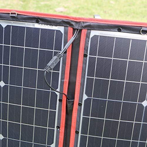 DOKIO 100 Watts 12 Volts Monocrystalline Foldable Solar Panel with Charge Controller