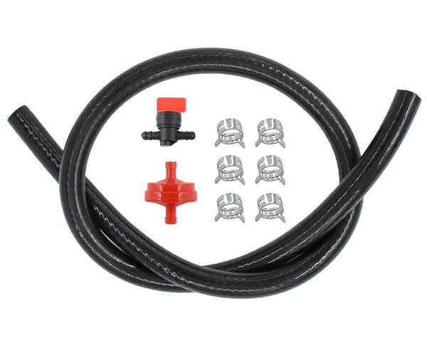 MOTOKU 1/4" Gas Fuel Line Hose & Filter & Fuel in-Line Shut-Off Valve for Briggs & Stratton 698183 Quantum Engine 5414K 5098K 394358S 283207 95162S 791850 Fits Husqvarna Riding Lawn Mower Troy bilt